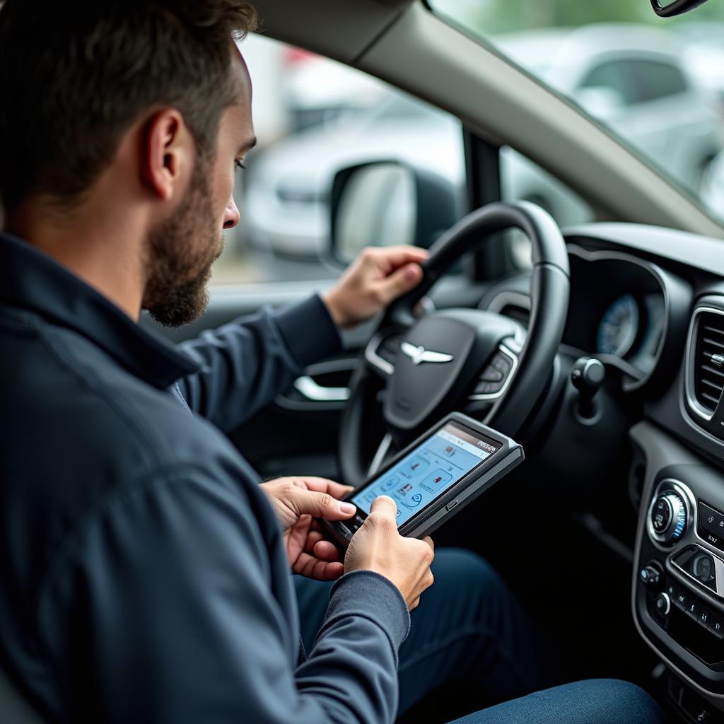 Automotive Technician Programming Key Fob