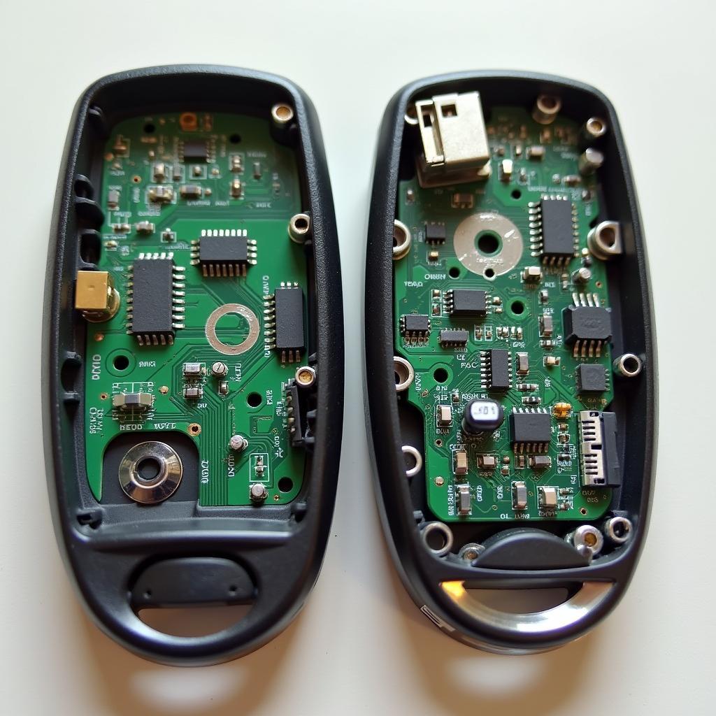 Internal Components of a BMW Key Fob