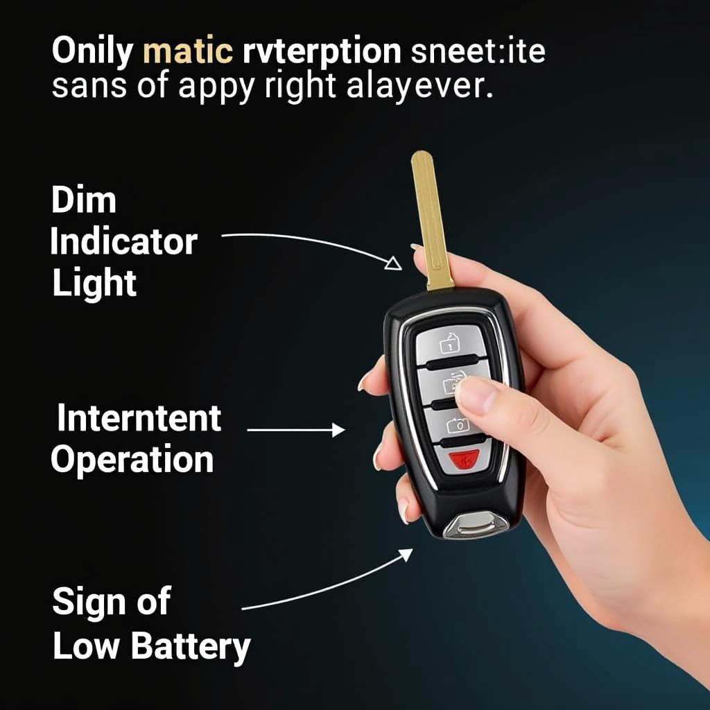 BMW 328i key fob showing signs of a low battery