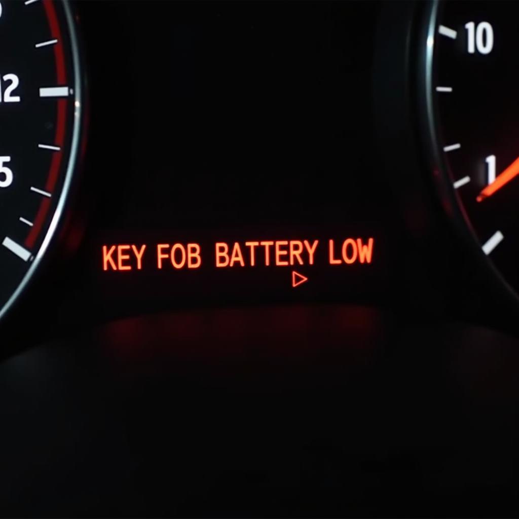 BMW Key Fob Battery Warning on Dashboard