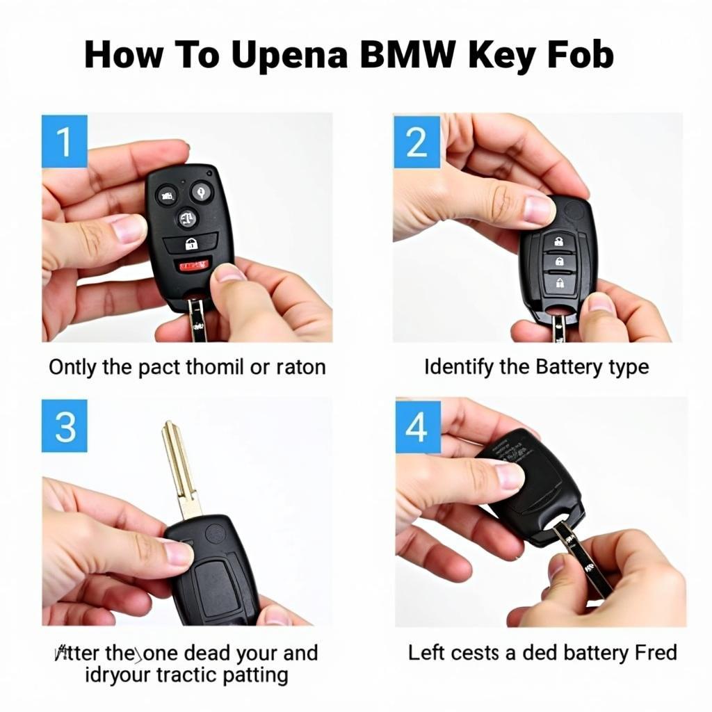 Replacing the battery in a BMW key fob