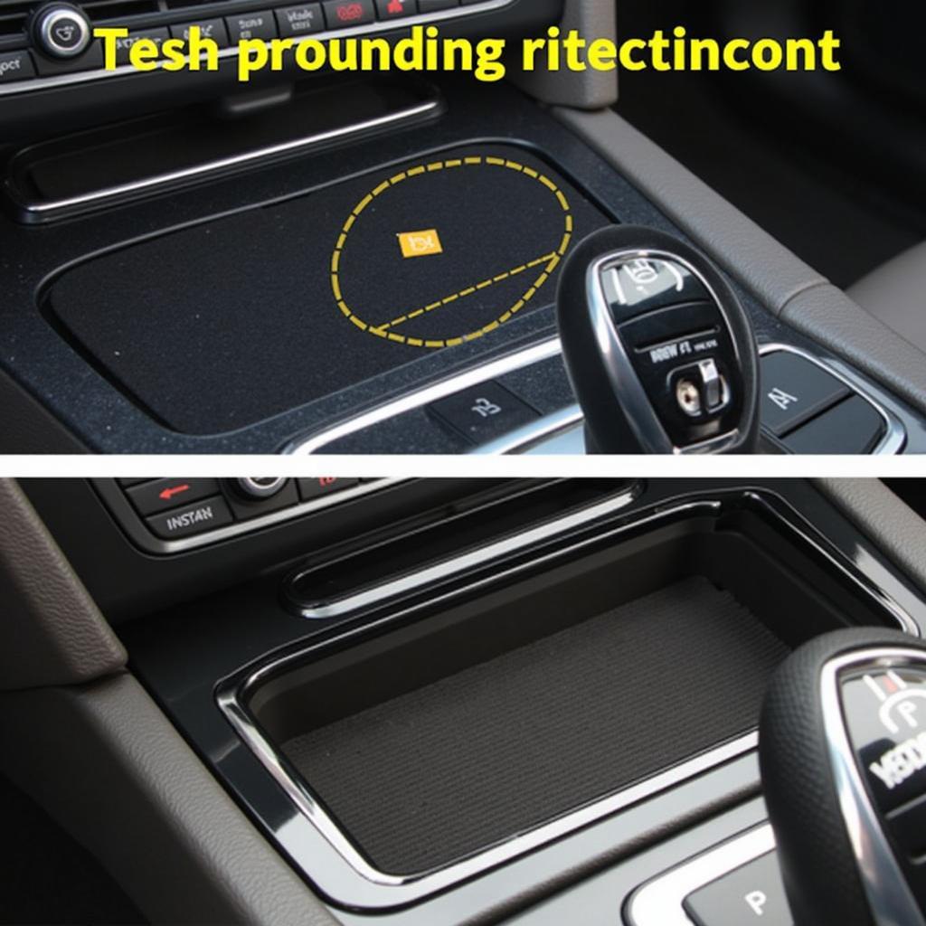 Location of the key fob receiver module in a BMW