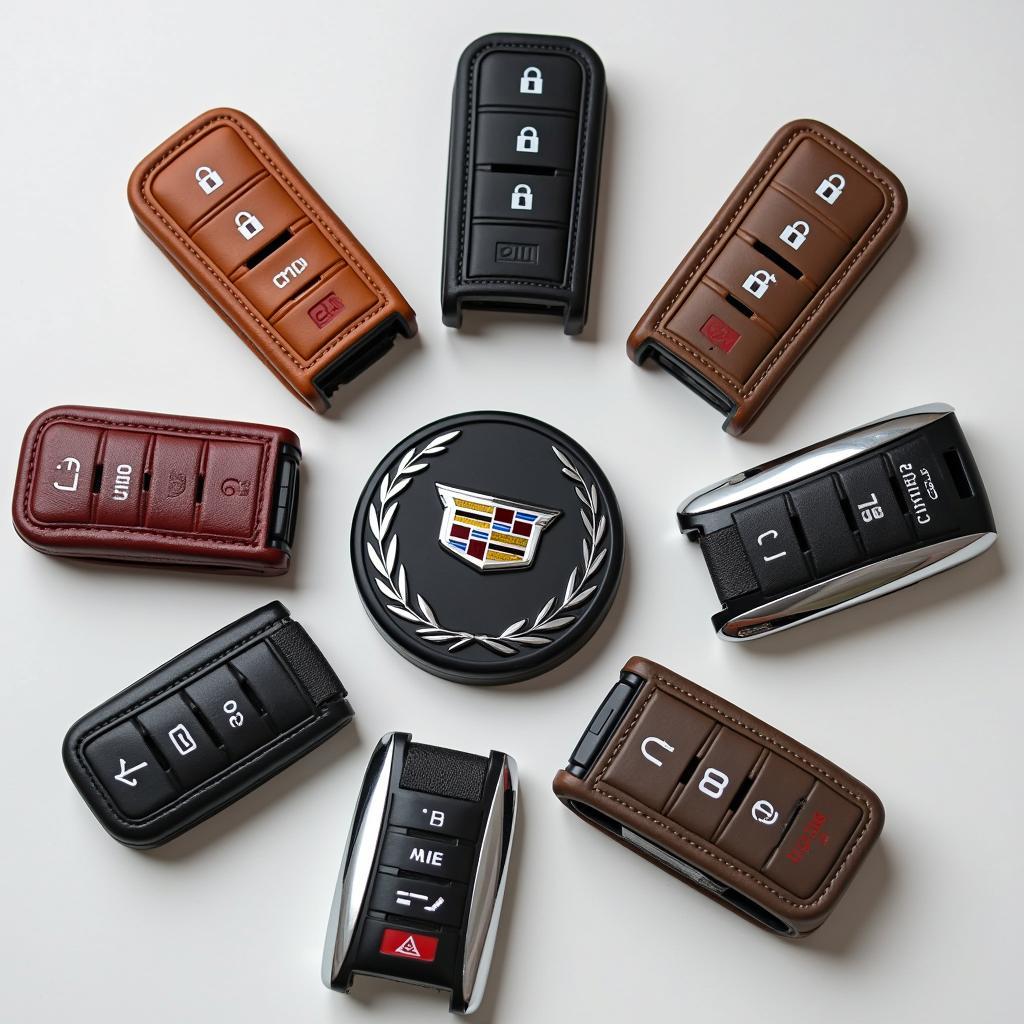 Cadillac CT5 key fob covers in various materials