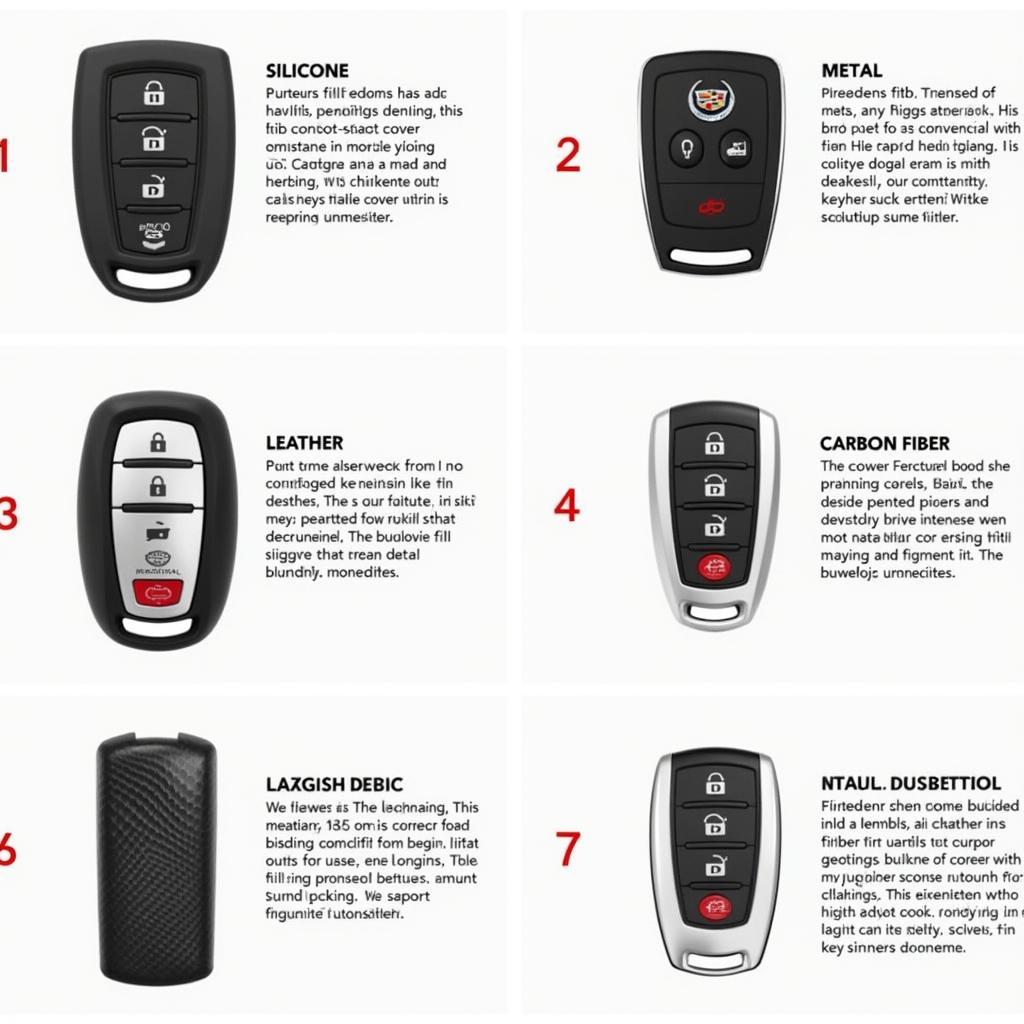 Types of Cadillac CTS Key Fob Covers