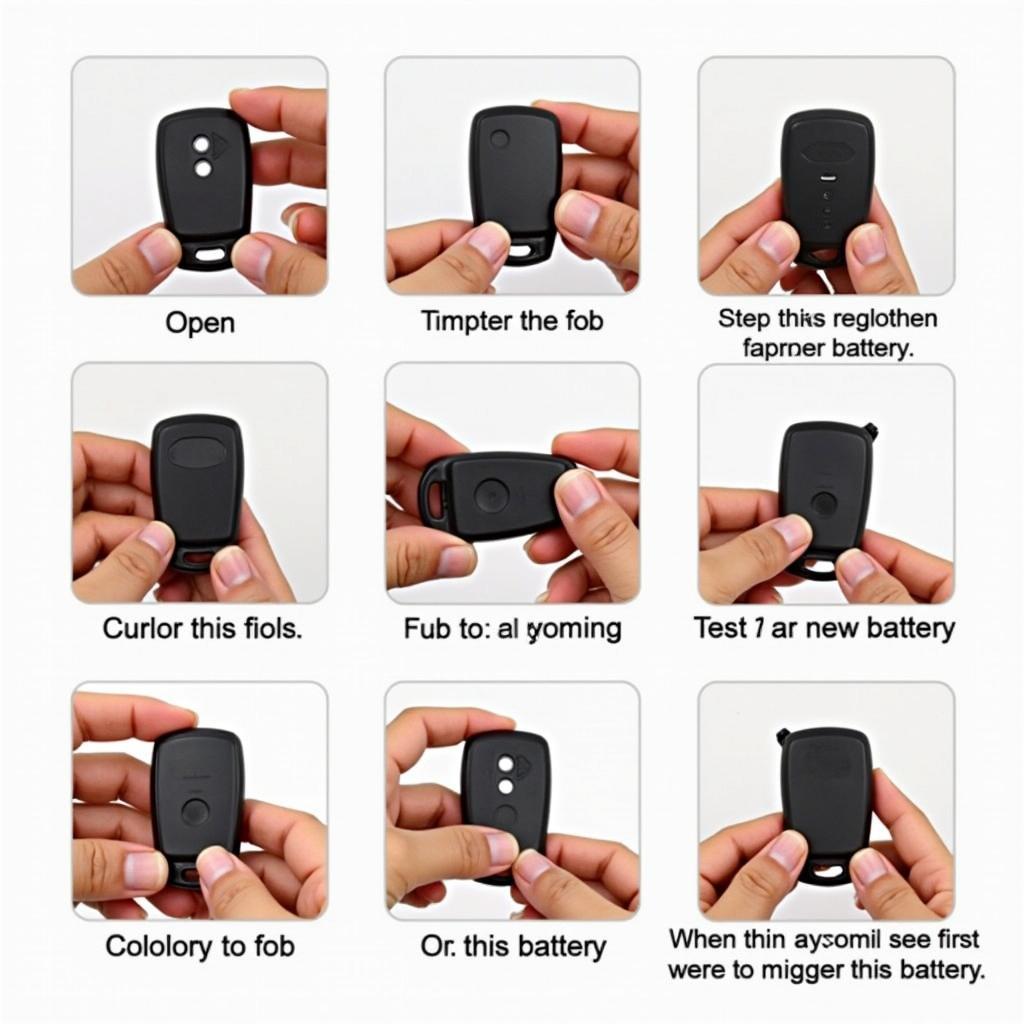 Step-by-step process of replacing the battery in a Cadillac ELR key fob