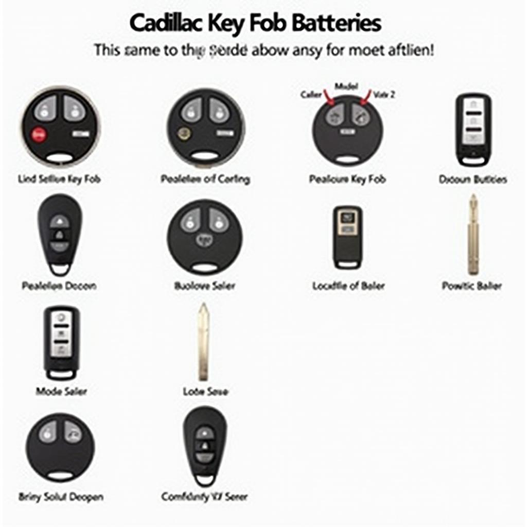 Cadillac Key Fob Battery Types