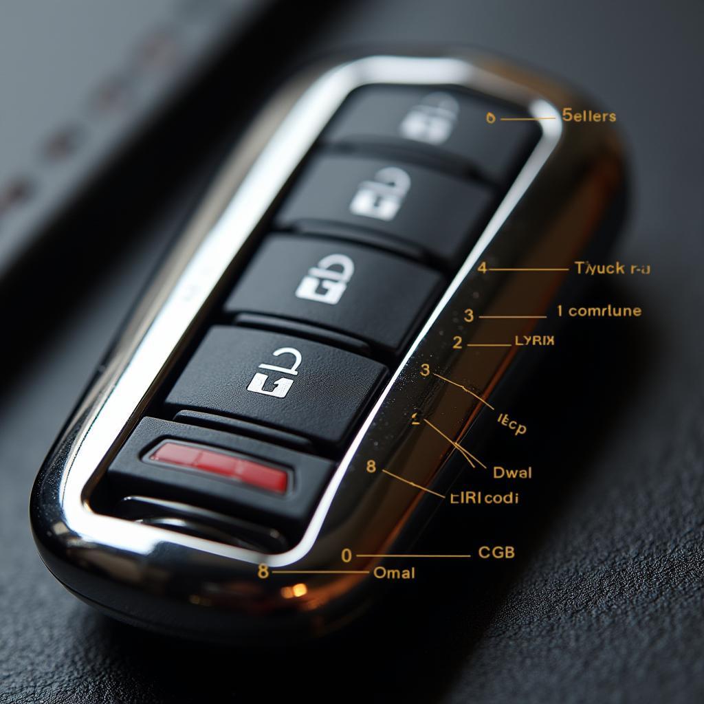 cadillac key fob buttons