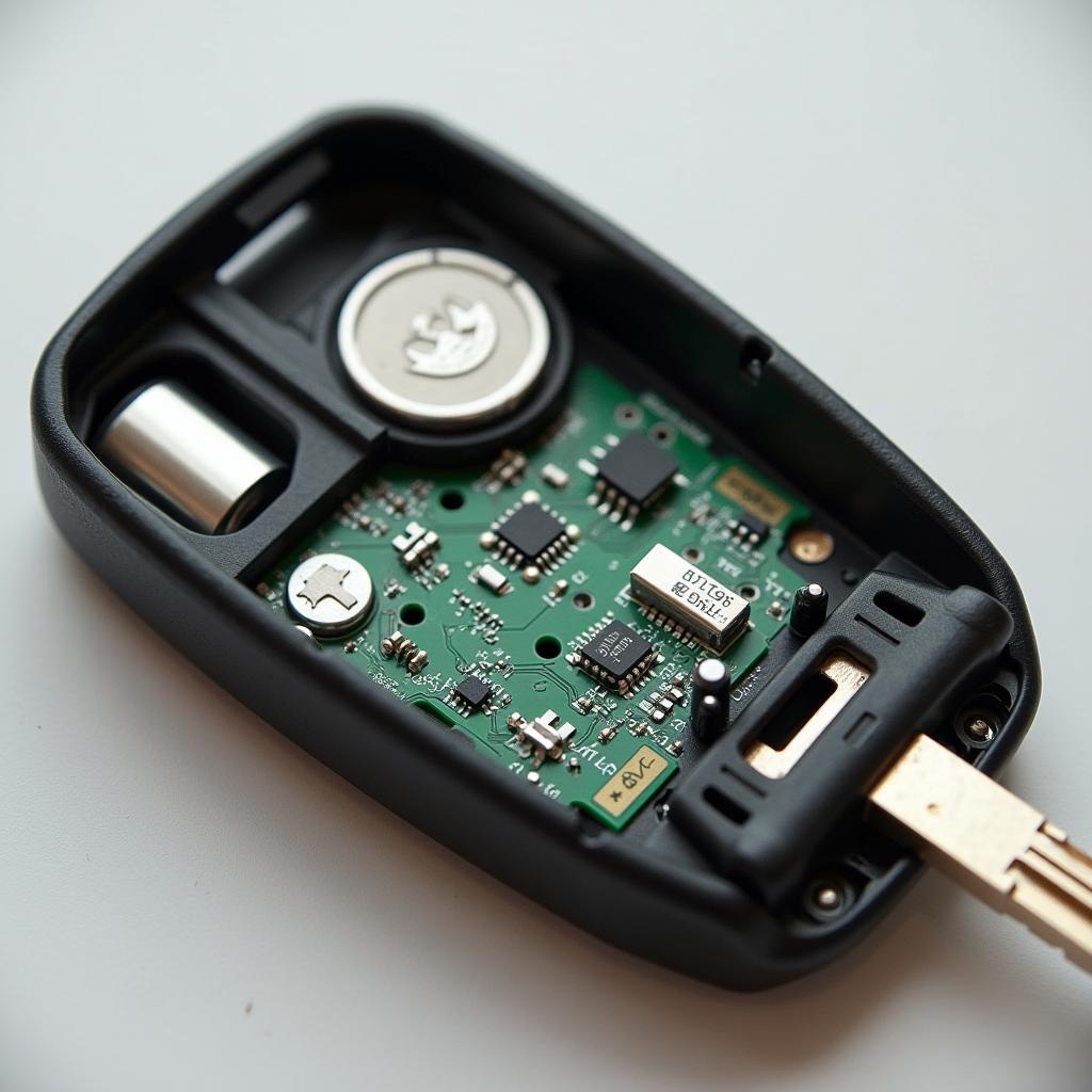 Disassembled Cadillac key fob