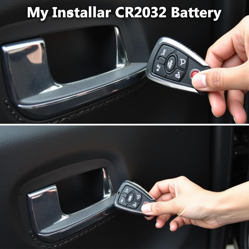 Cadillac Key Fob with New Battery Installed