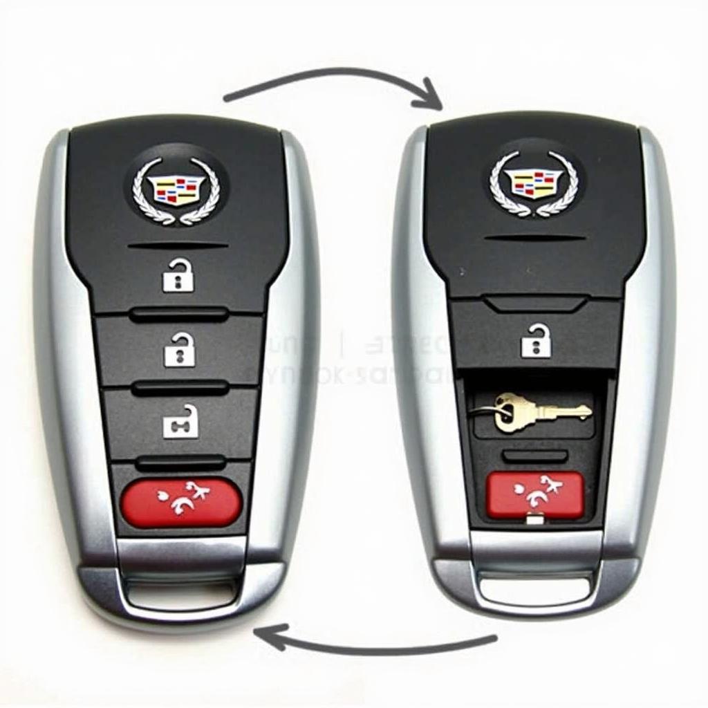 Cadillac SRX Key Fob and Physical Key