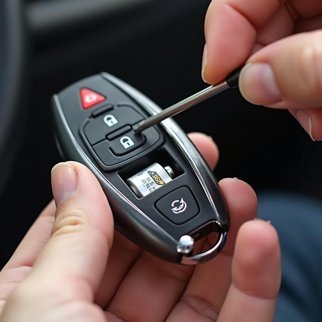 Replacing the battery in your Cadillac STS key fob