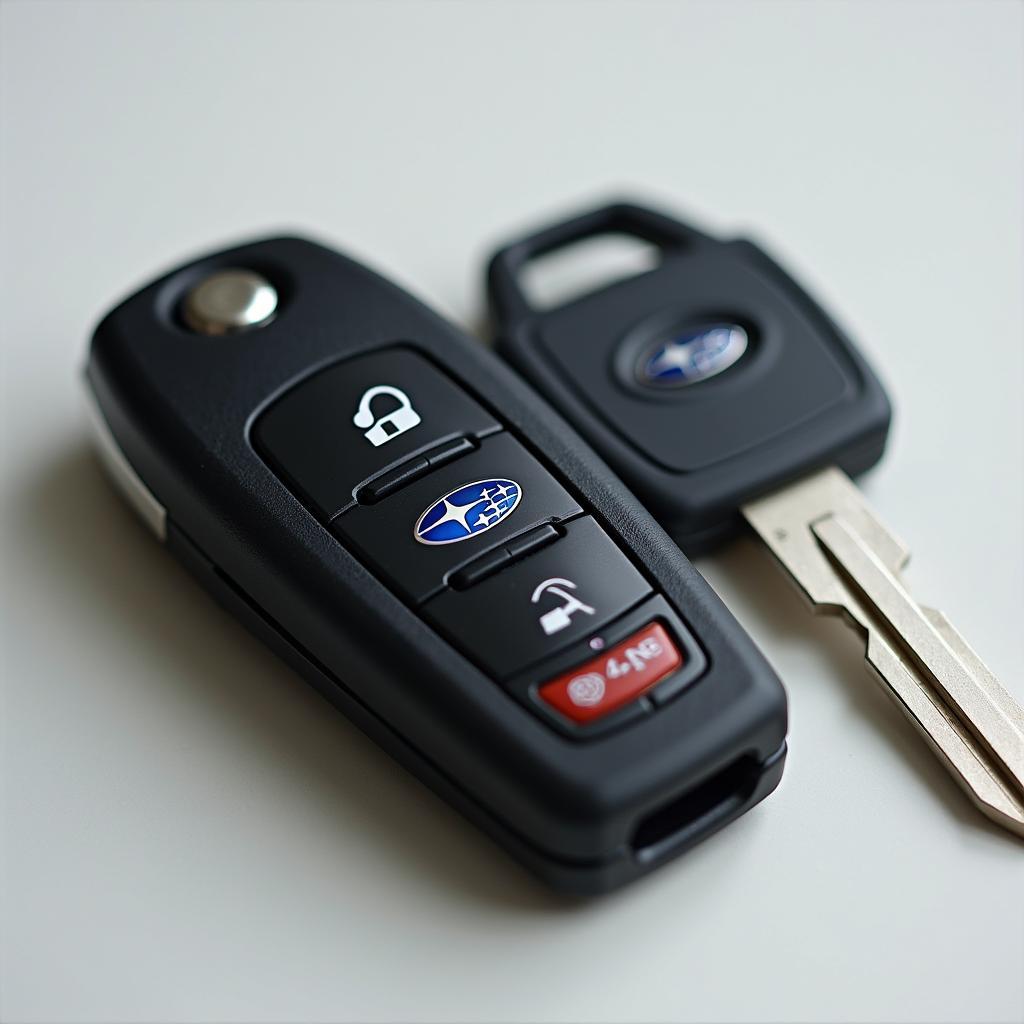 Subaru Key Fob and Key