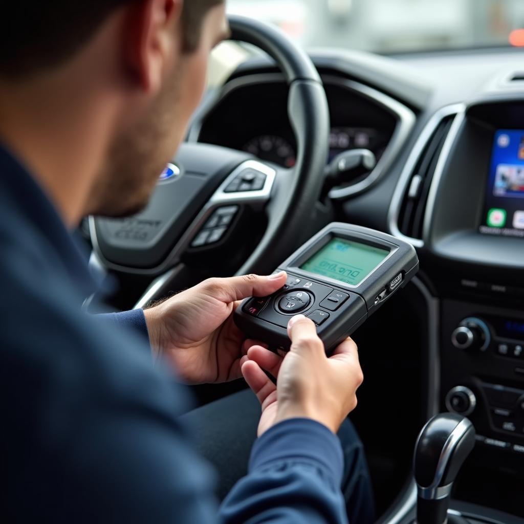 Automotive Locksmith Programming a Key Fob