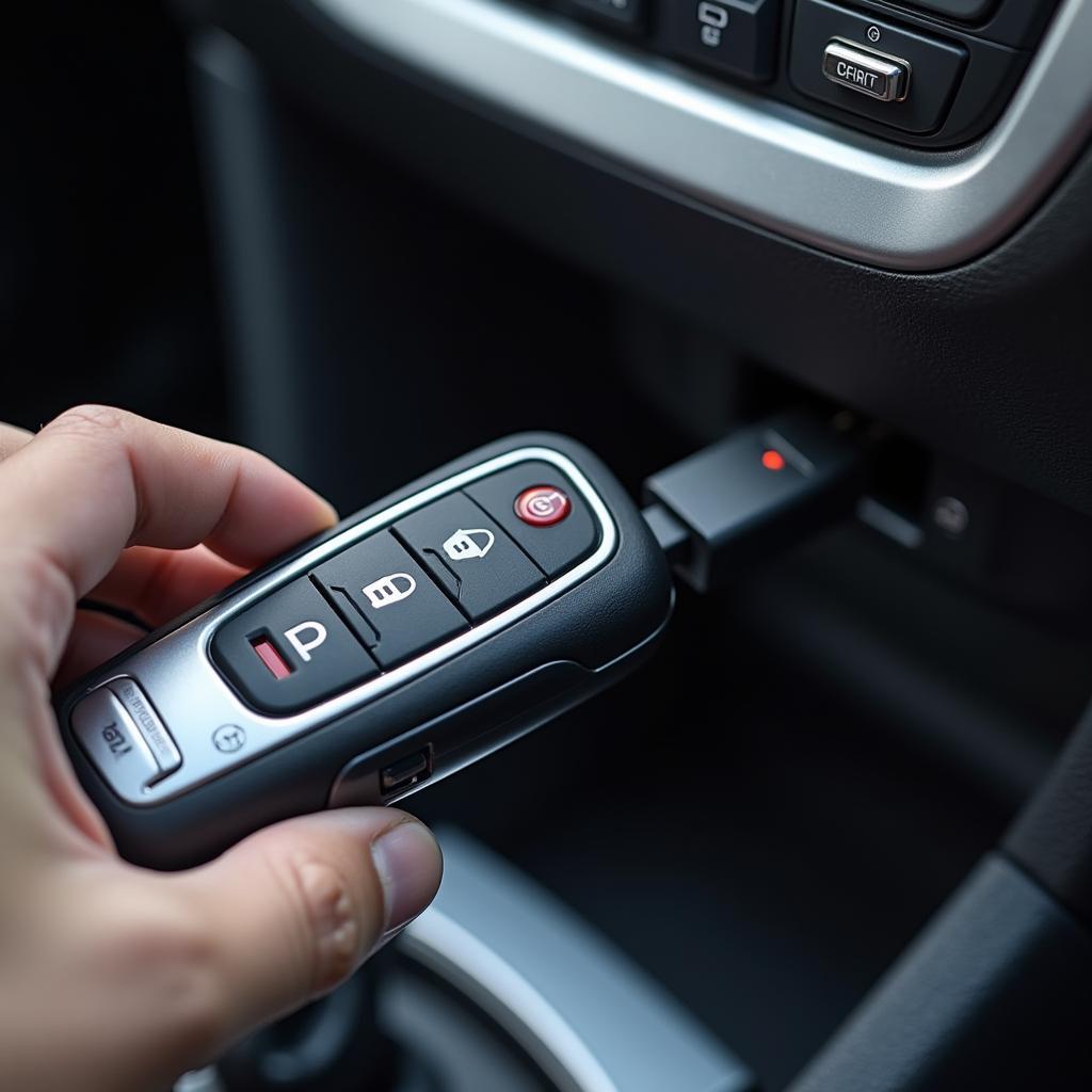 Charging a Subaru Key Fob via USB