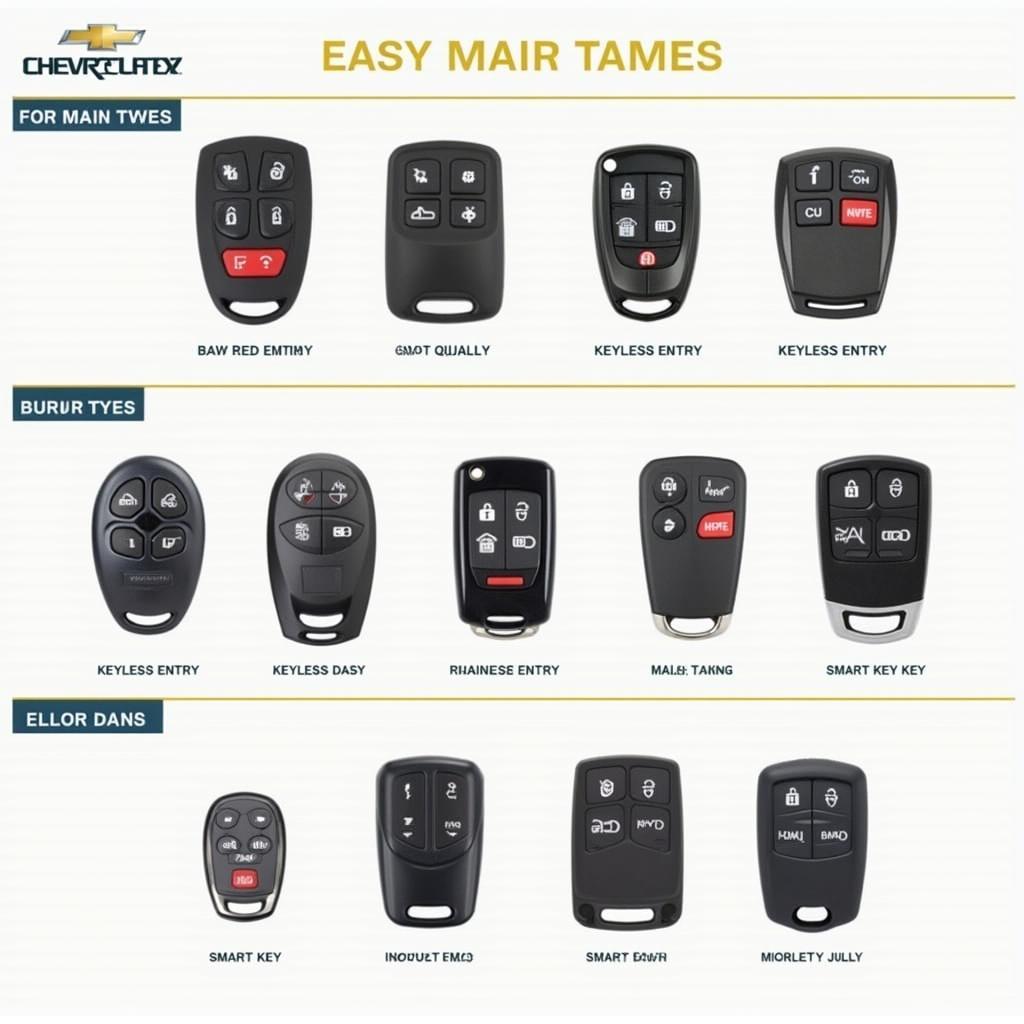 Types of Chevrolet Suburban Key Fobs