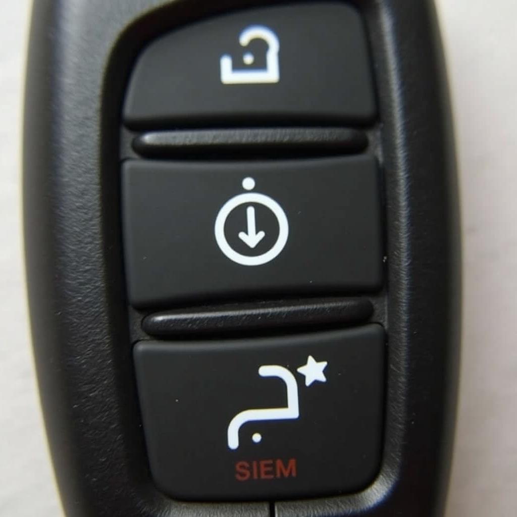 Chevy Colorado key fob with remote start button