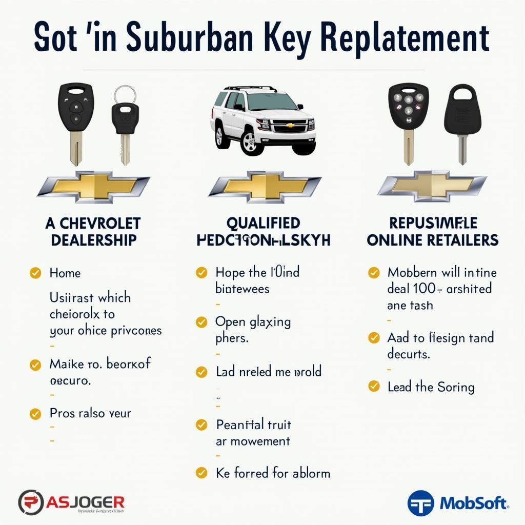 Options for Obtaining a Chevrolet Suburban Key Fob