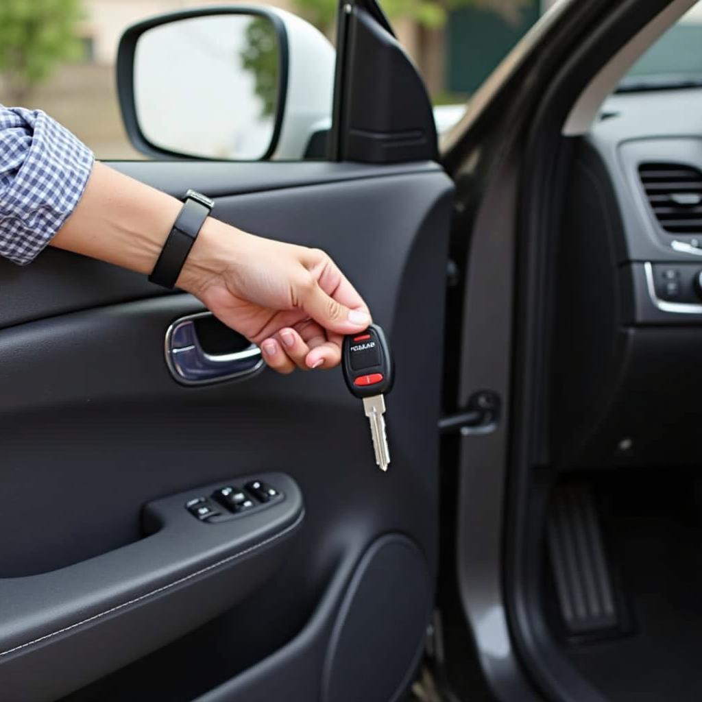 Using the Emergency Key on a Chrysler 200