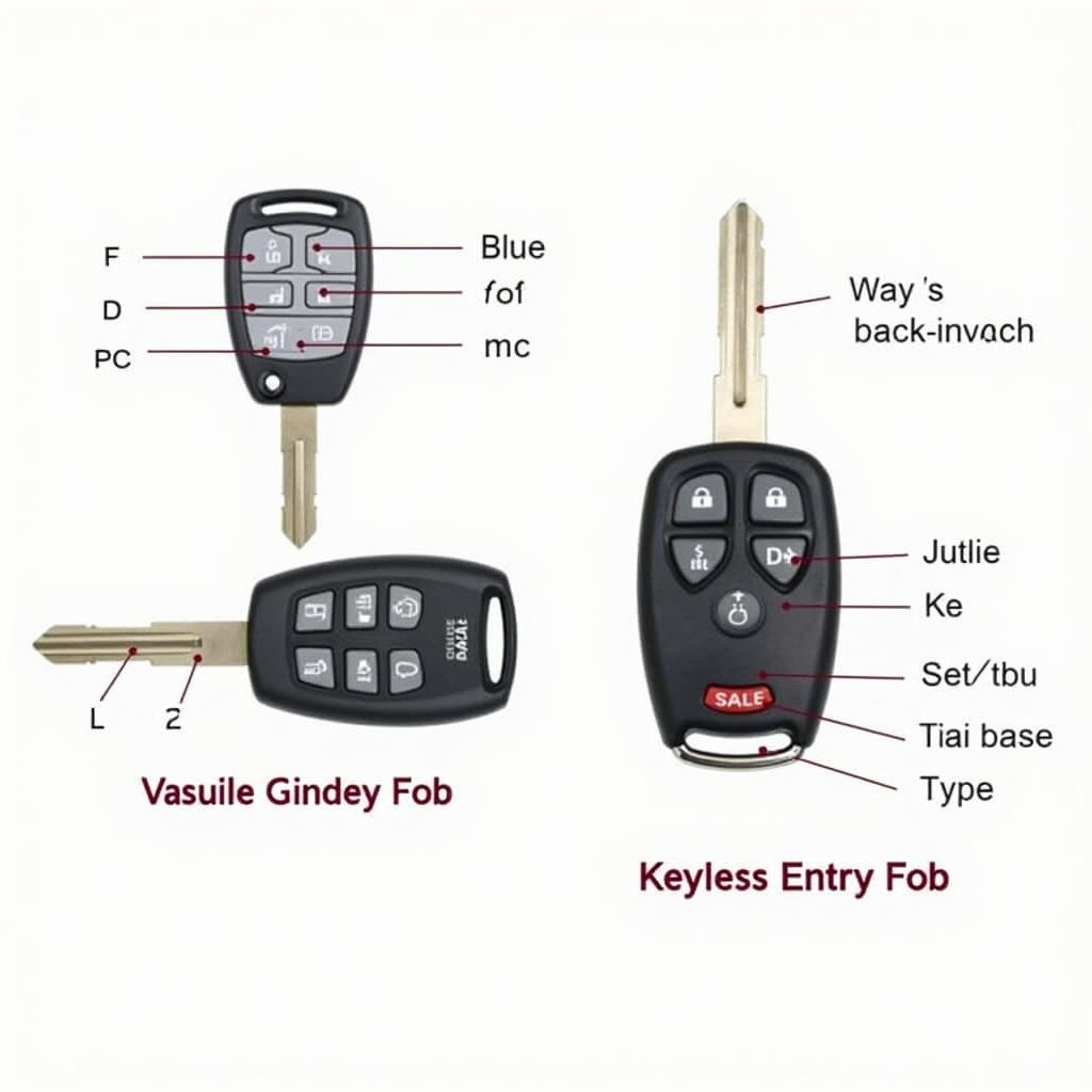 Chrysler Town and Country Key Fob Types