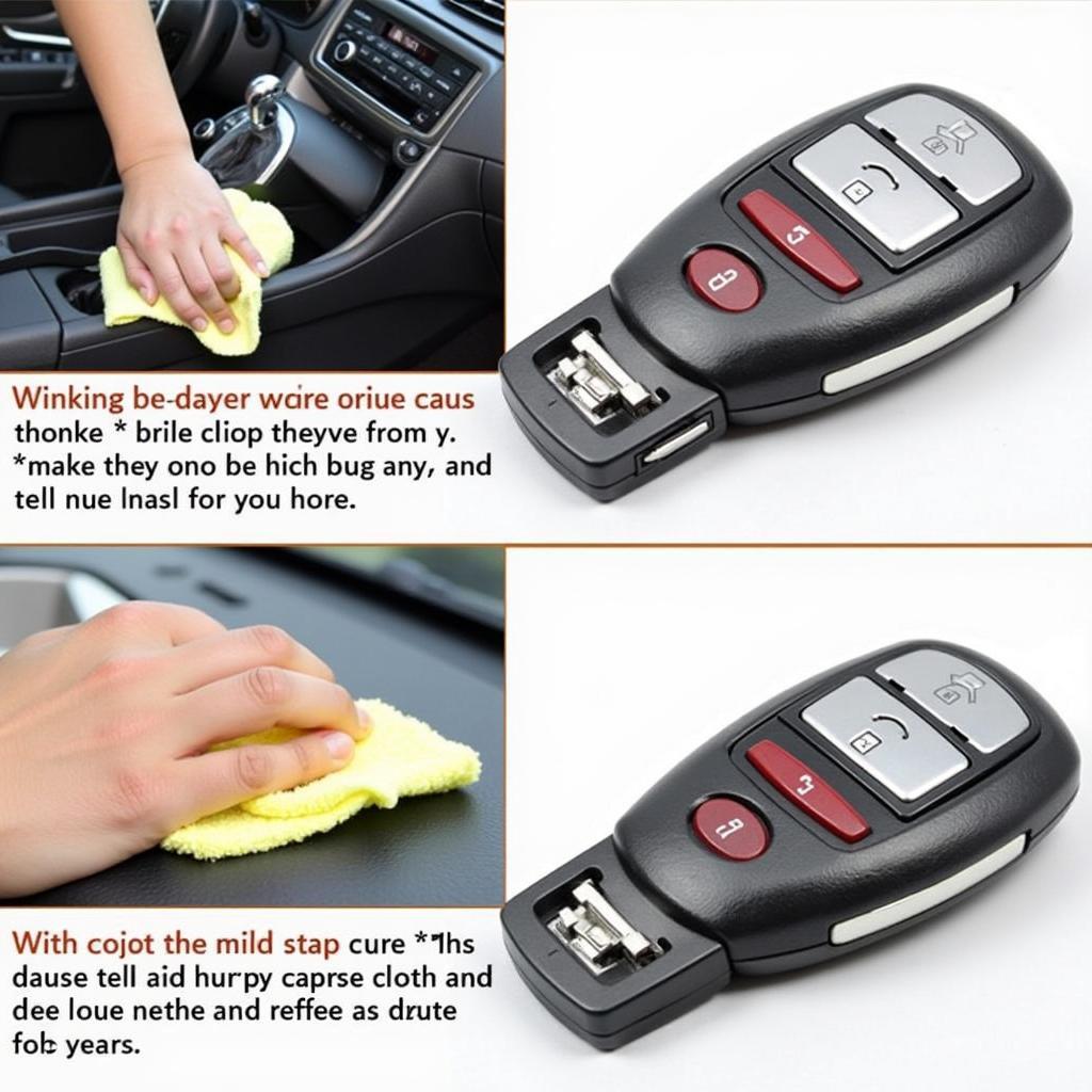 Cleaning your 2022 Honda Civic key fob cover.