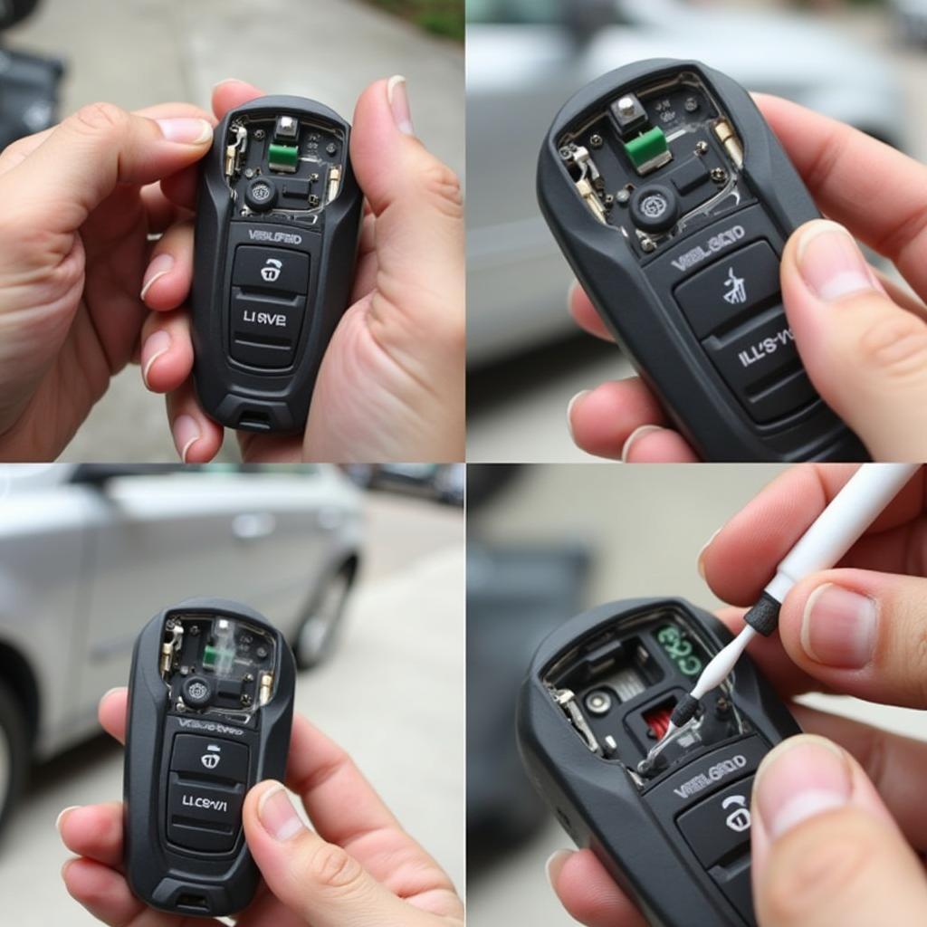 Cleaning the Contacts of a Volvo V70 Key Fob