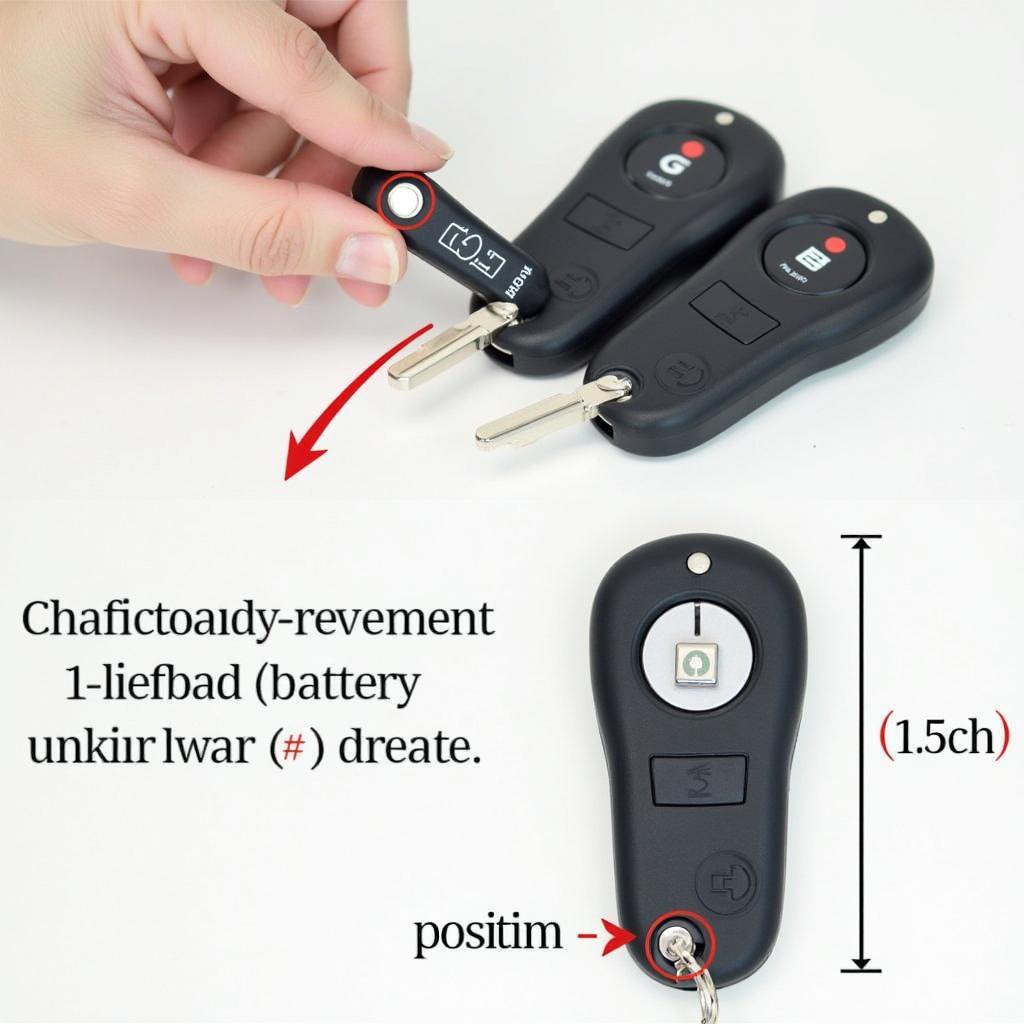 Close-up View of GMC Yukon Key Fob Battery Installation