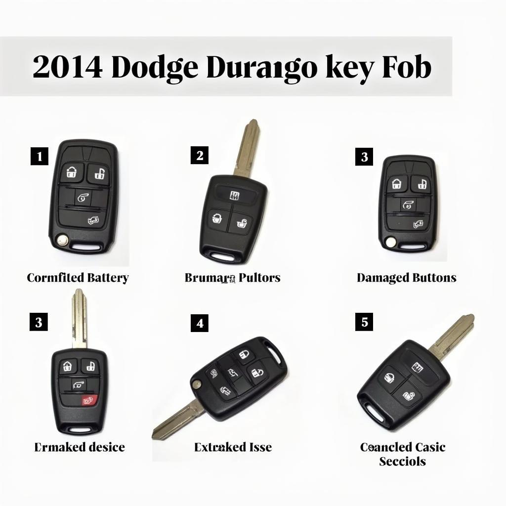 Common problems with a 2014 Dodge Durango key fob