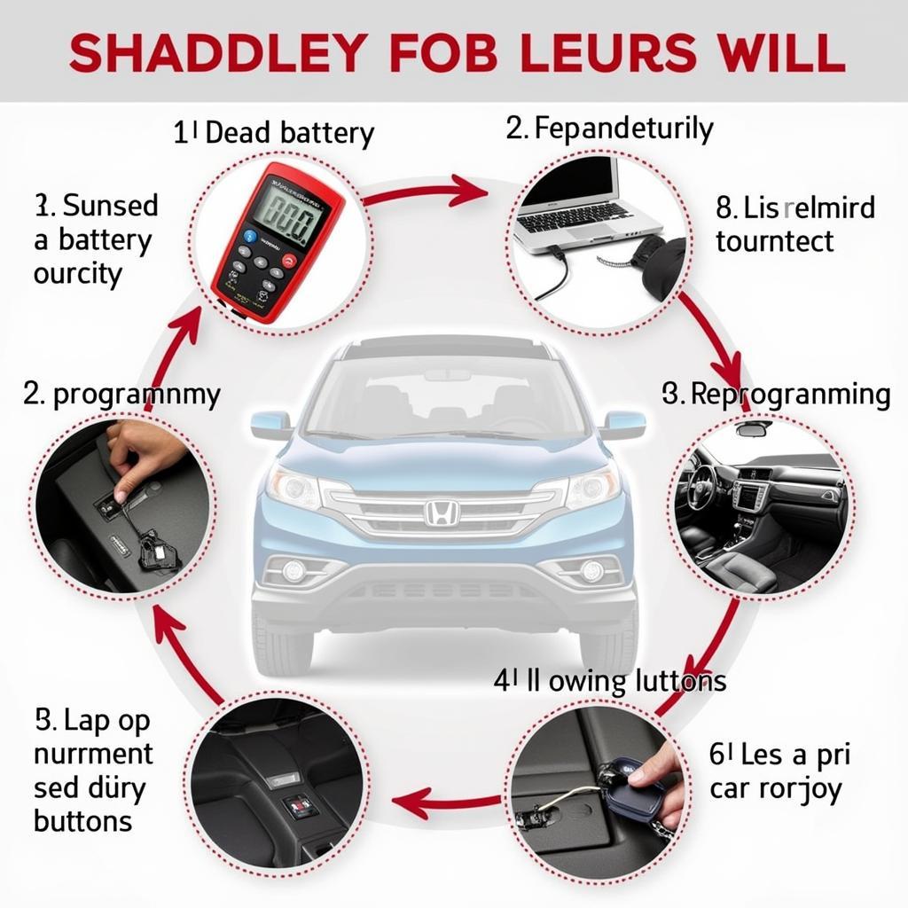 Troubleshooting common Honda CRV key fob issues: Dead Battery, Reprogramming, Sticking Buttons