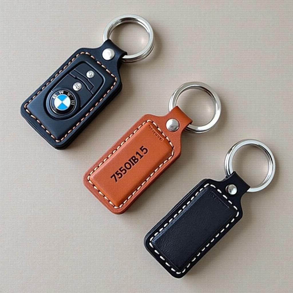 Custom Leather BMW Motorcycle Key Fob