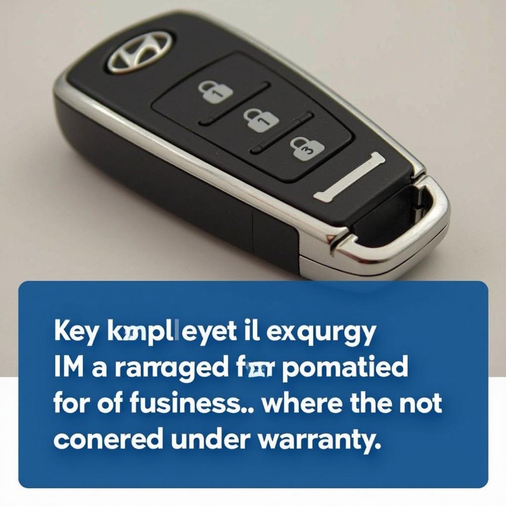 Damaged Hyundai Key Fob