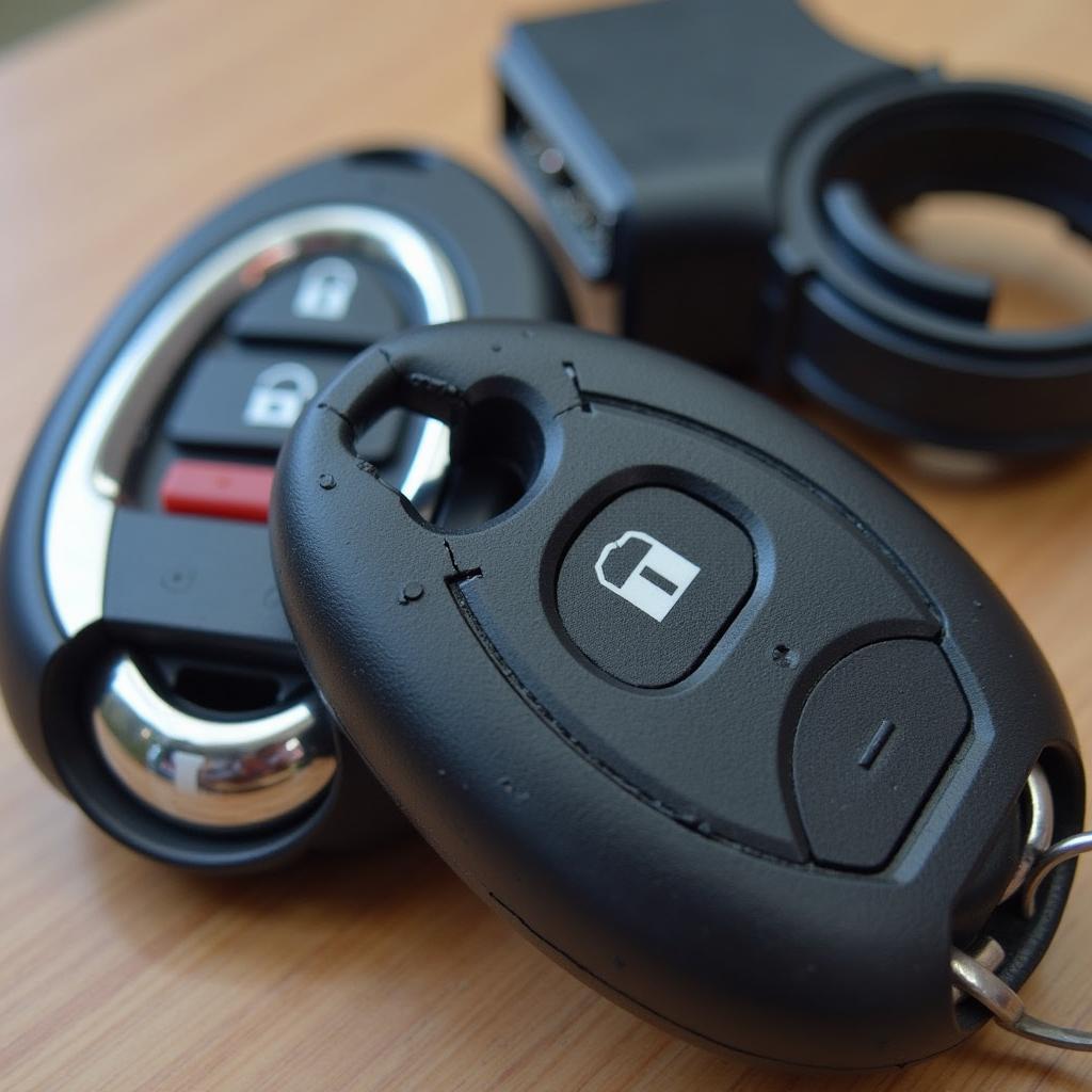 Damaged Key Fob and Diagnostic Tool