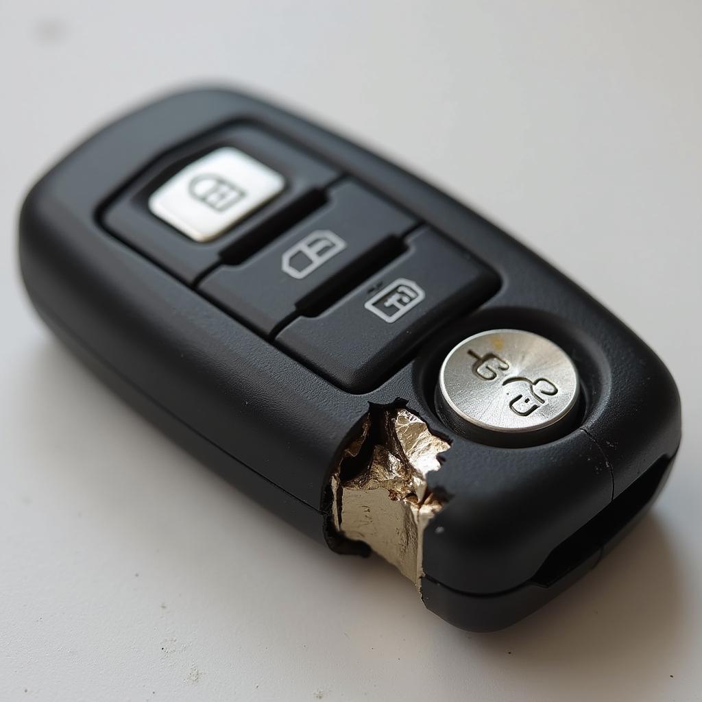 Damaged VW Jetta Key Fob