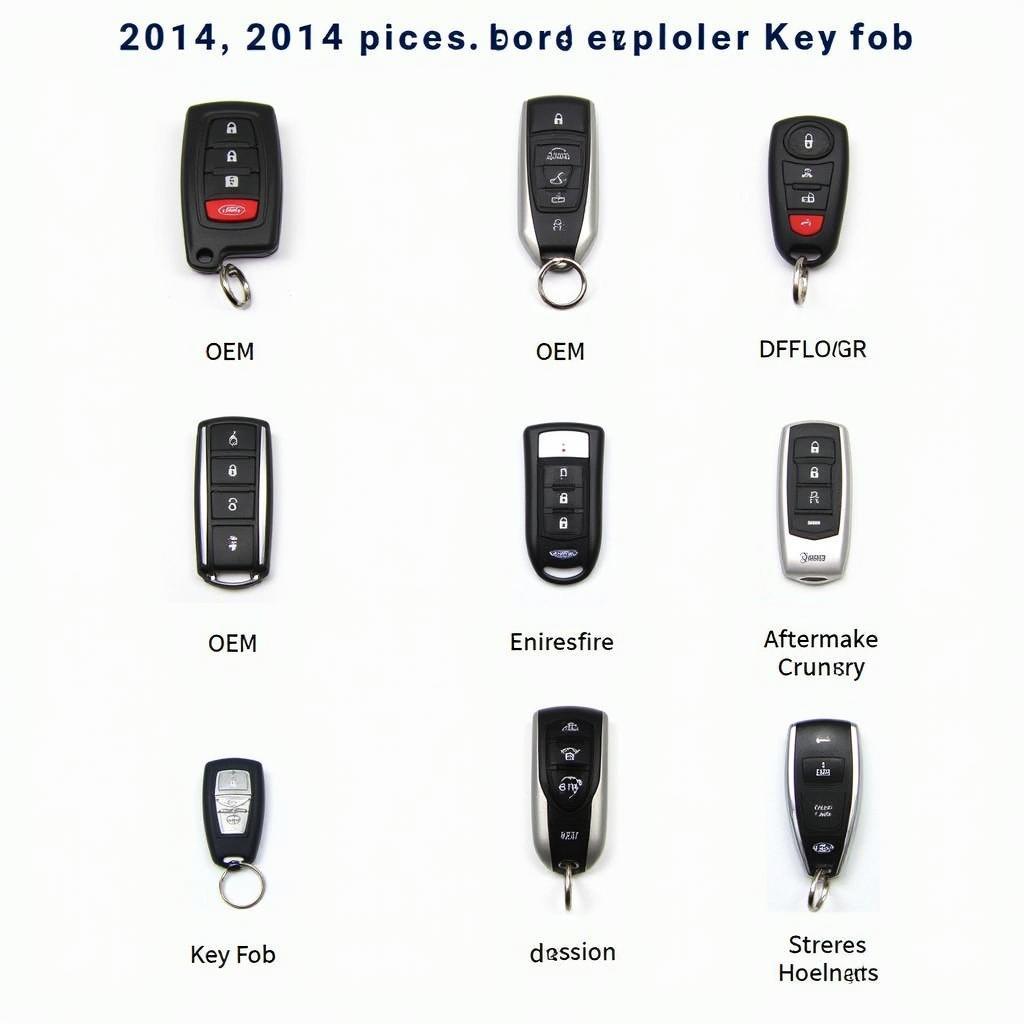 Various Types of 2014 Ford Explorer Key Fobs - OEM and Aftermarket Options