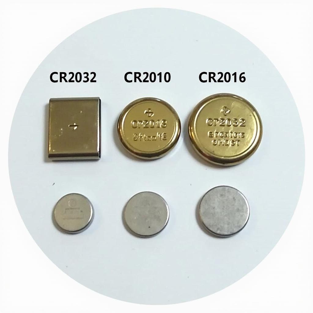  Different types of key fob batteries. 