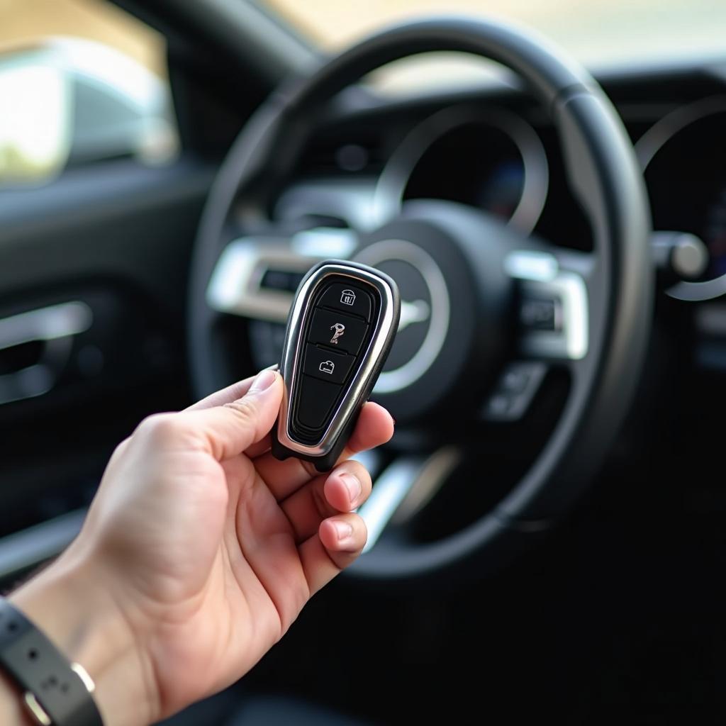 Ford Mustang key fob rolling down windows