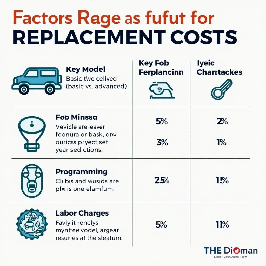 GEICO Key Fob Replacement Cost Factors