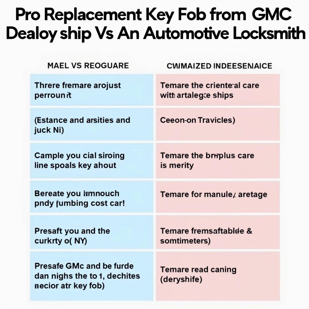 GMC Key Fob Replacement Options 