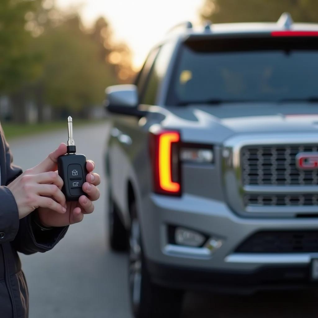 GMC Yukon key fob range test