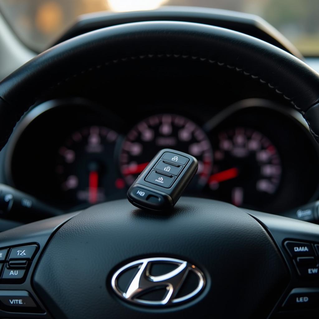 Hyundai Elantra Key Fob and Car