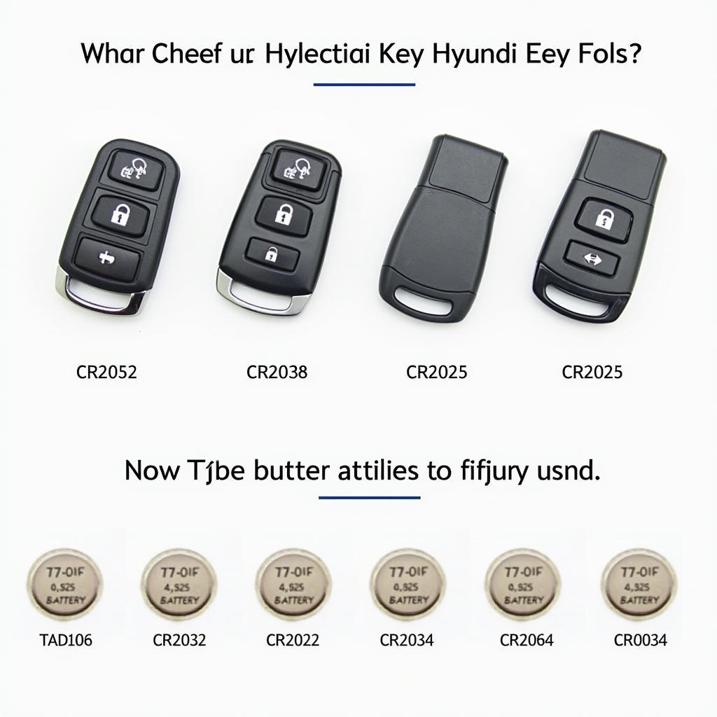 Common Hyundai Key Fob Batteries