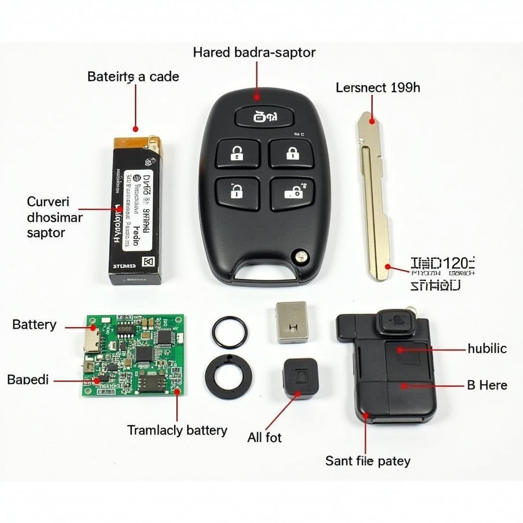 Hyundai Santa Fe Key Fob Internal Components