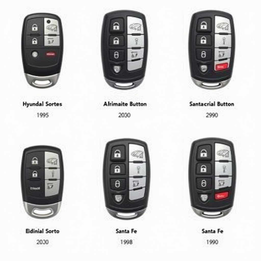 Different Hyundai Santa Fe Key Fob Types