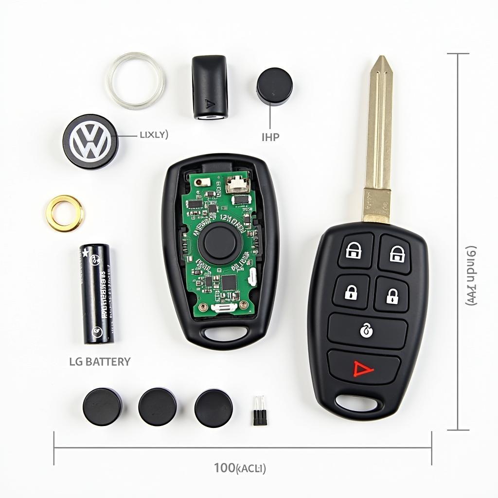 Inside VW Key Fob Components