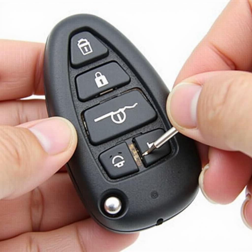 Installing a key fob cover on a 2005 Honda Accord key