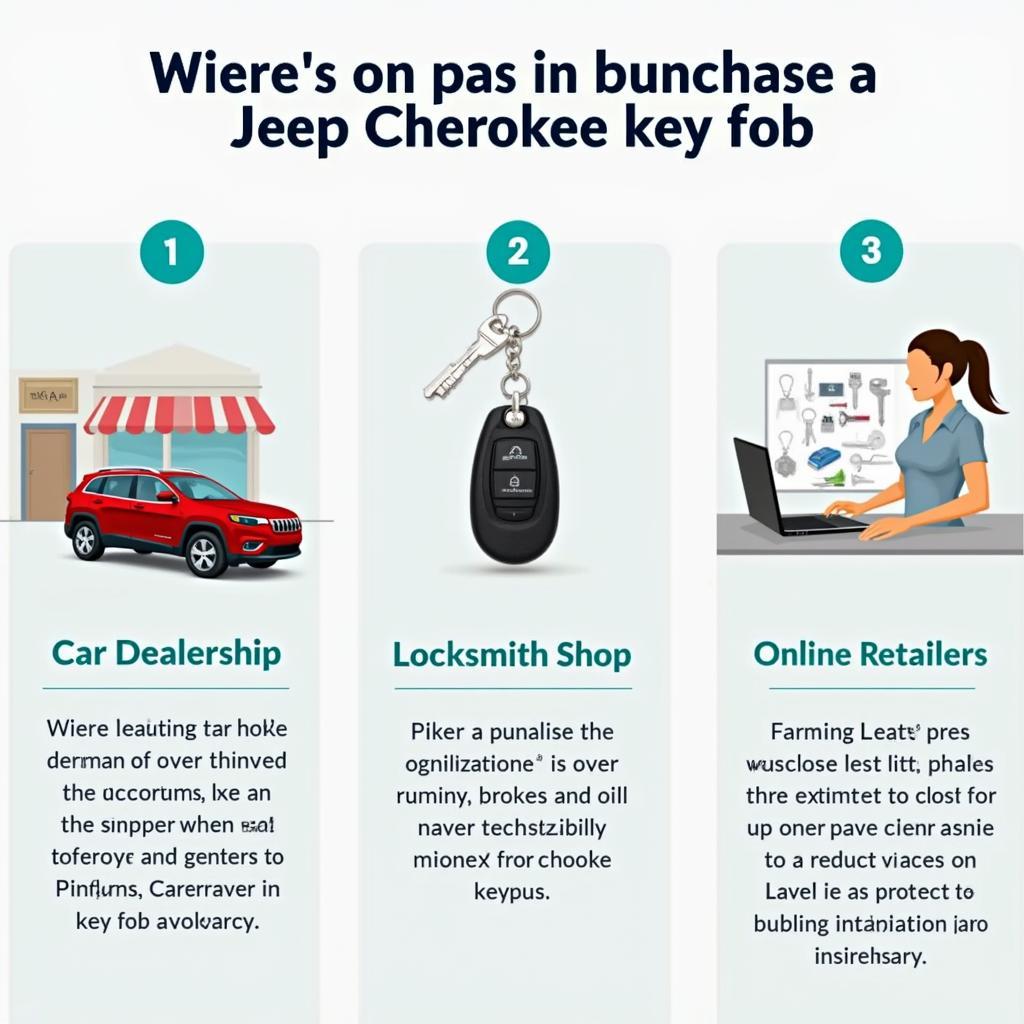 Jeep Cherokee Key Fob Purchase Options - Dealership, Locksmith, Online