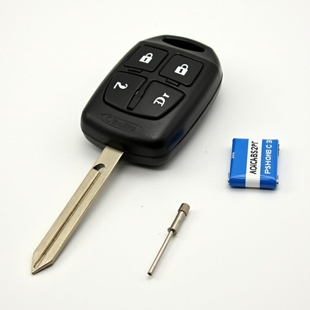 2009 Jeep Wrangler key fob and tools