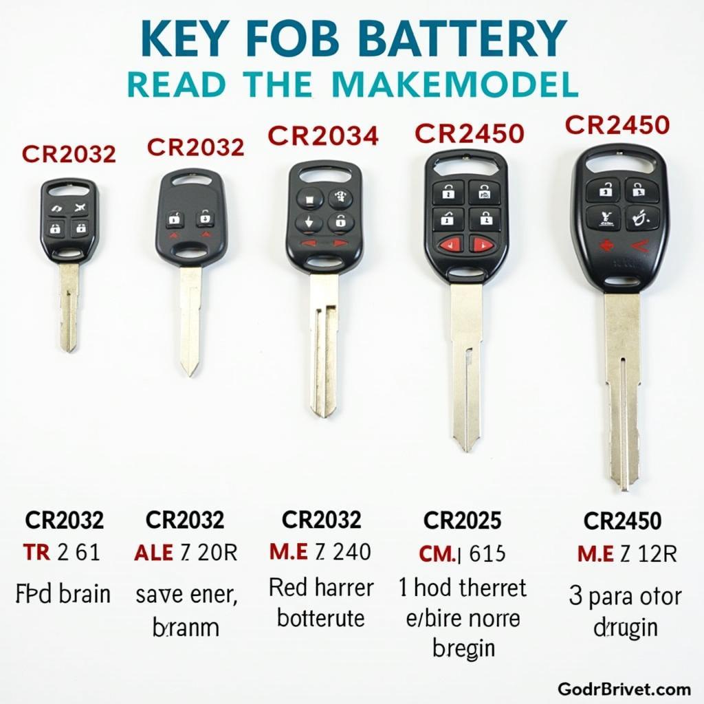 Common Key Fob Battery Sizes