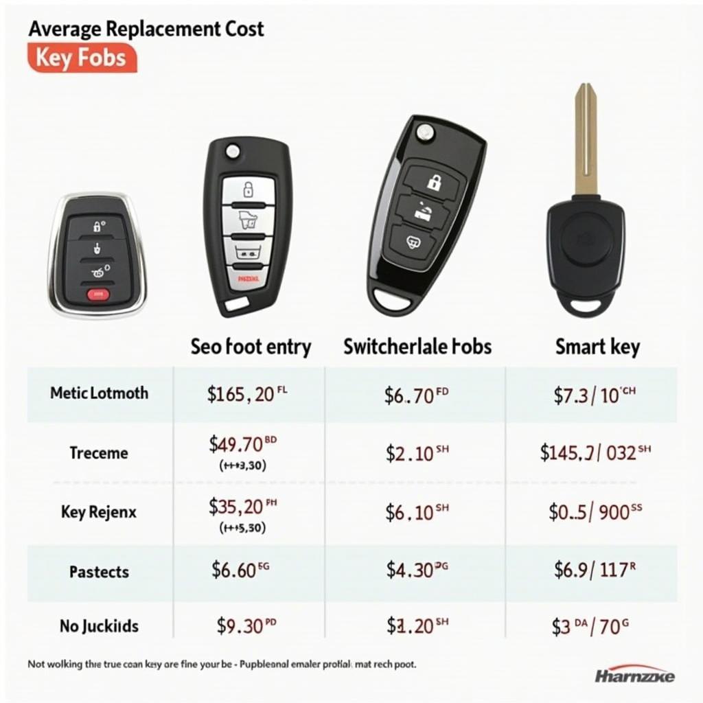 Different Key Fob Types and Their Average Replacement Costs