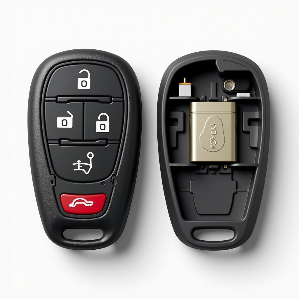 Opening the Kia Forte key fob