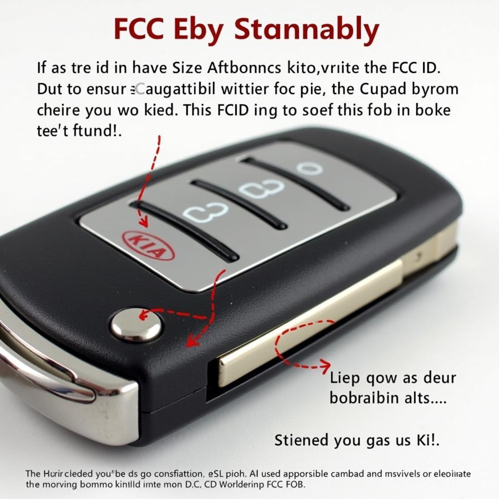 Locating the FCC ID on a Kia key fob